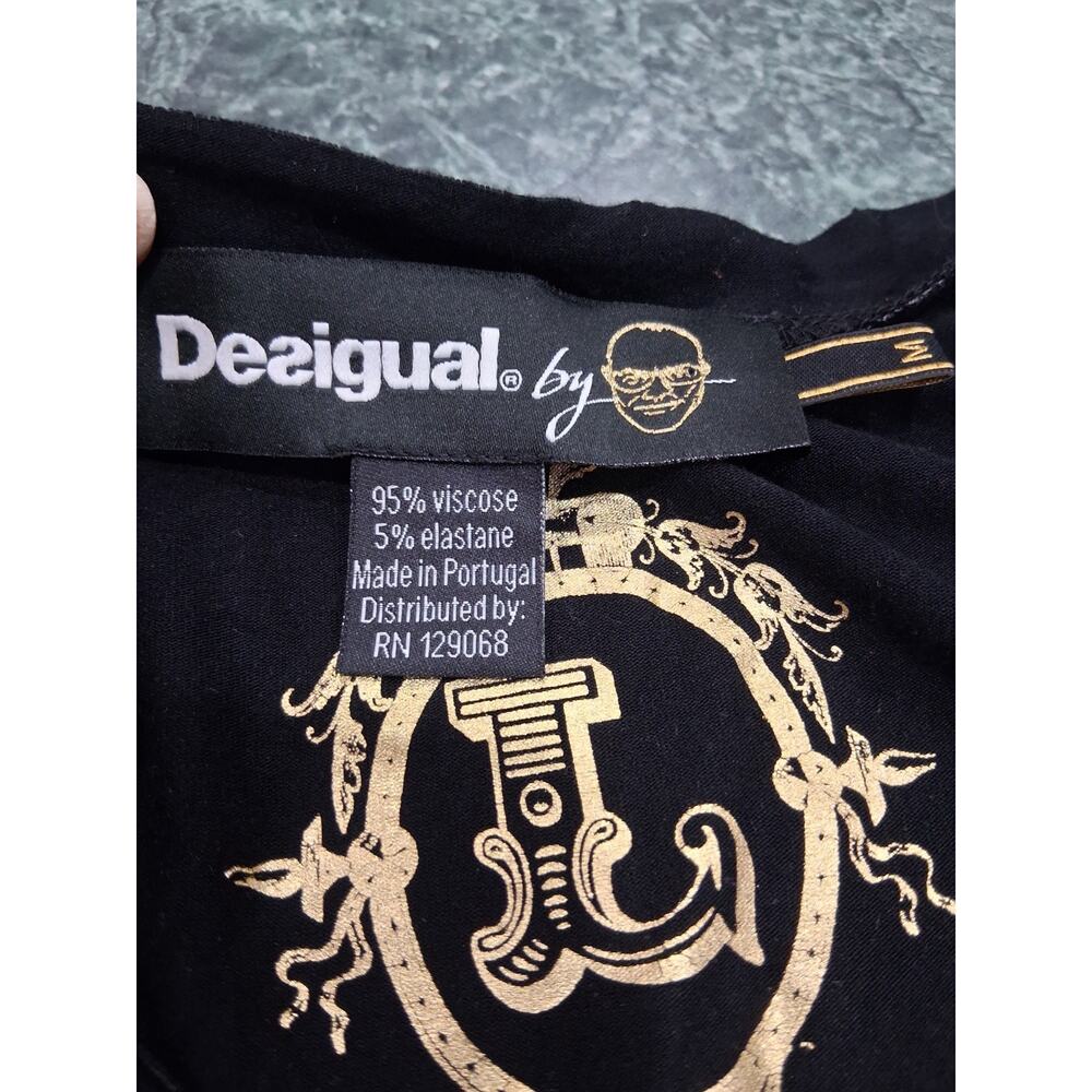 Desigual x Christian Lacroix Dress Womens Sz M Abstract Artsy Stretch Lagenlook - Picture 5 of 12